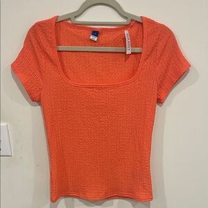 Coral Textured Women's Top